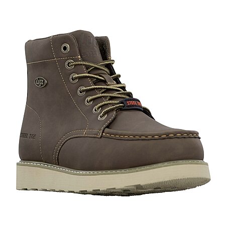Lugz Mens Drifter 6 Steel Toe Water Resistant Slip Resistant Flat