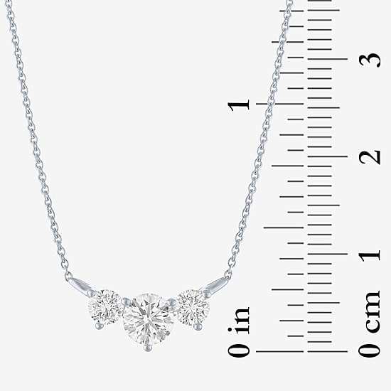 (Si2-I1/G-H) Womens 1 CT. T.W. Lab Grown White Diamond 10K Gold 18 Inch Pendant Necklace