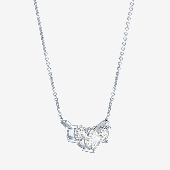 (Si2-I1/G-H) Womens 1 CT. T.W. Lab Grown White Diamond 10K Gold 18 Inch Pendant Necklace