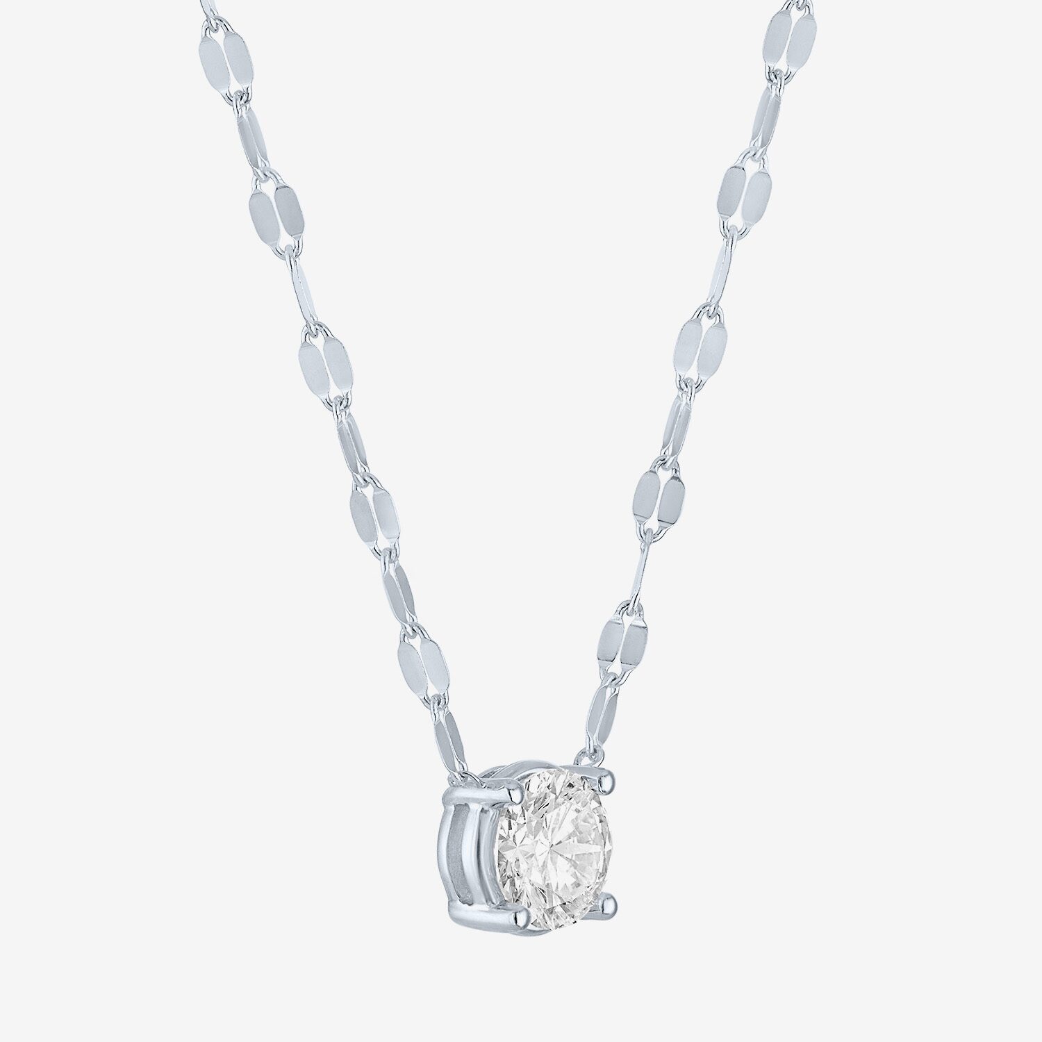 Diamond Addiction (D-E / Vs1-Vs2) Womens 1 CT. T.W. Lab Grown White 10K Gold Round 18 Inch Pendant Necklace