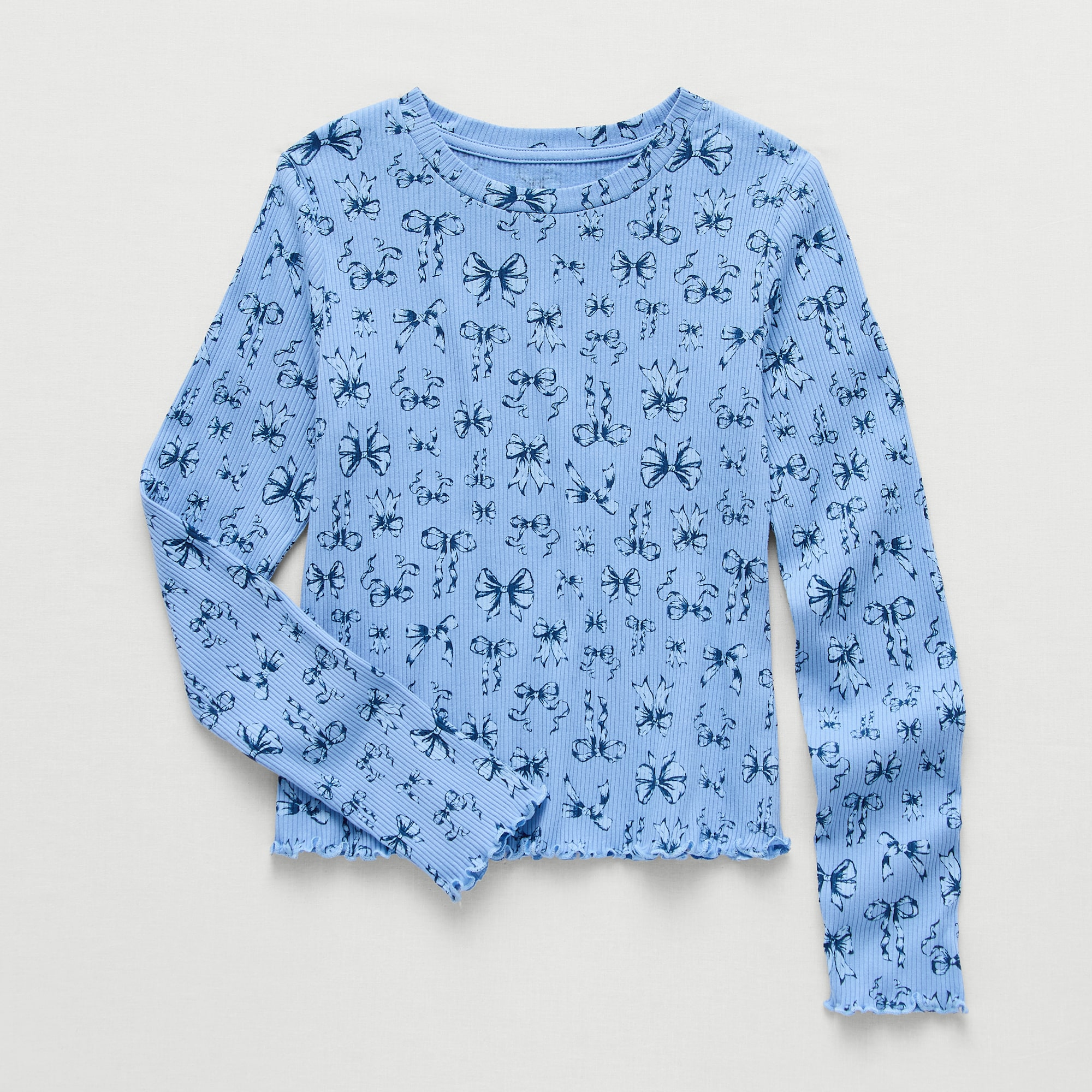 Thereabouts Little & Big Kid Girls Round Neck Long Sleeve T-Shirt