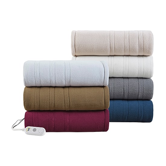 Serta Fleece to Sherpa Electric Throw