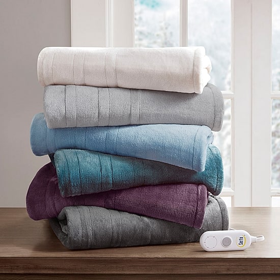 Serta Plush Heated Lightweight Electric Throw