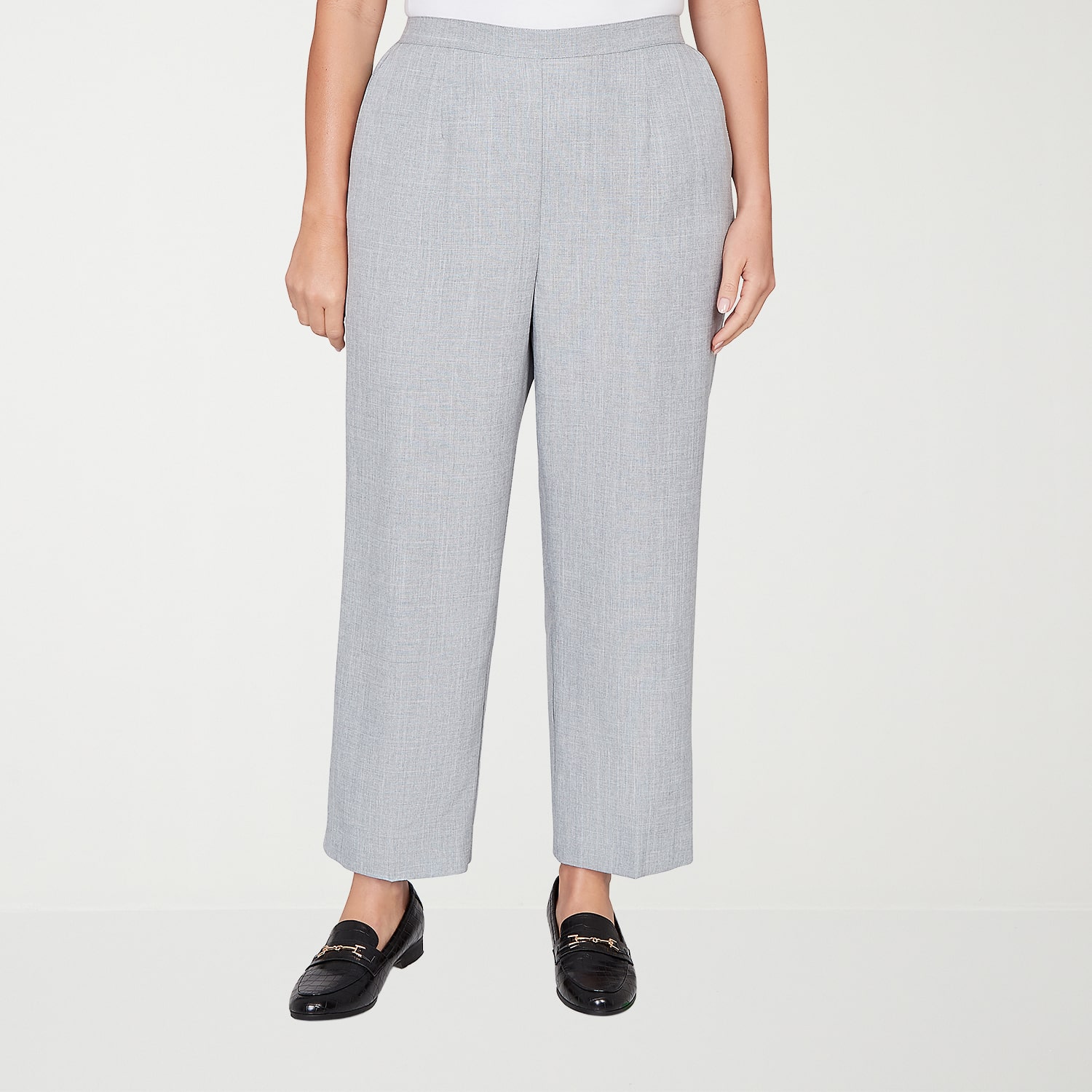 Alfred Dunner Al Fresco Womens Straight Mid Rise Pull-On Pant
