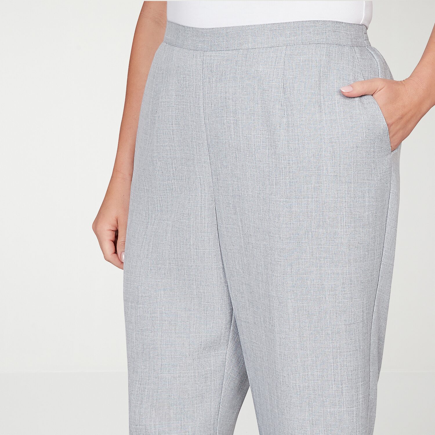 Alfred Dunner Al Fresco Womens Straight Mid Rise Pull-On Pant