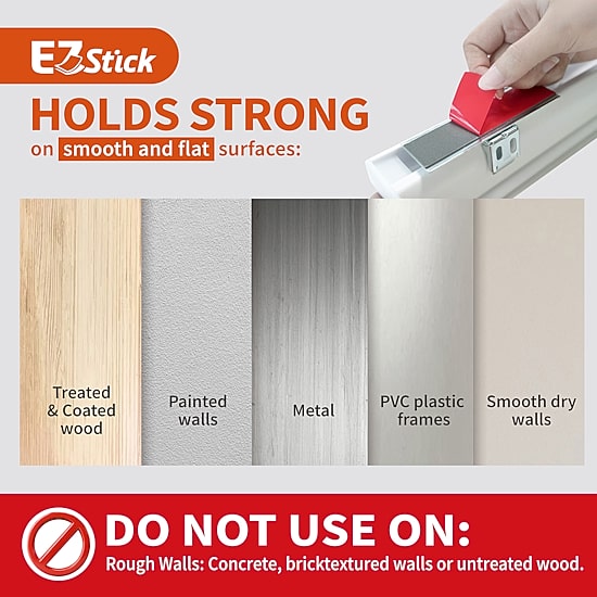 Eco Estates Ez Stick No Tool 1.5" Cut-To-Width Cordless 100% Blackout Cellular Shade