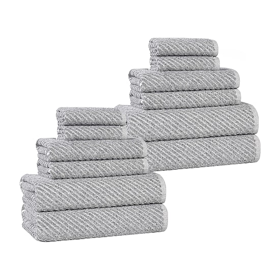 SUPERIOR® Amlia Collection 12-pc. Quick Dry Solid Bath Towel Set