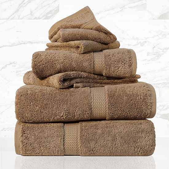 SUPERIOR® Madeline Collection | Plush Egyptian Cotton 6-pc. Quick Dry Solid Bath Towel Set