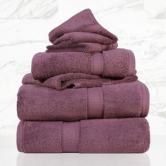 SUPERIOR® Madeline Collection | Plush Egyptian Cotton 6-pc. Quick Dry Solid Bath Towel Set