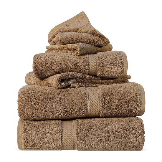 SUPERIOR® Madeline Collection | Plush Egyptian Cotton 6-pc. Quick Dry Solid Bath Towel Set