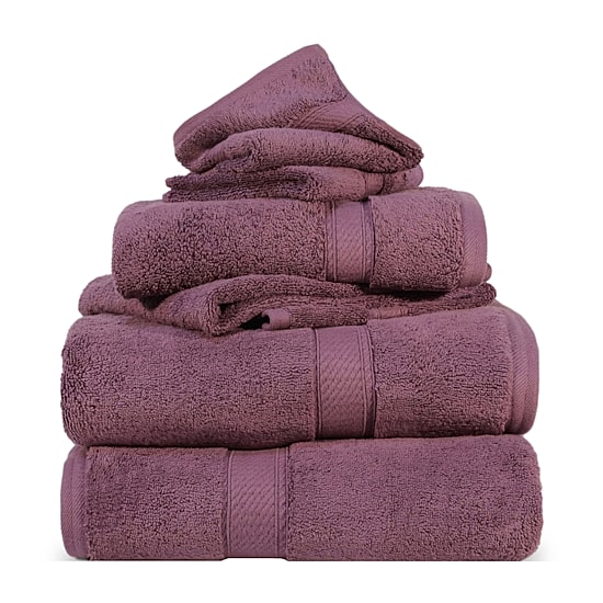 SUPERIOR® Madeline Collection | Plush Egyptian Cotton 6-pc. Quick Dry Solid Bath Towel Set