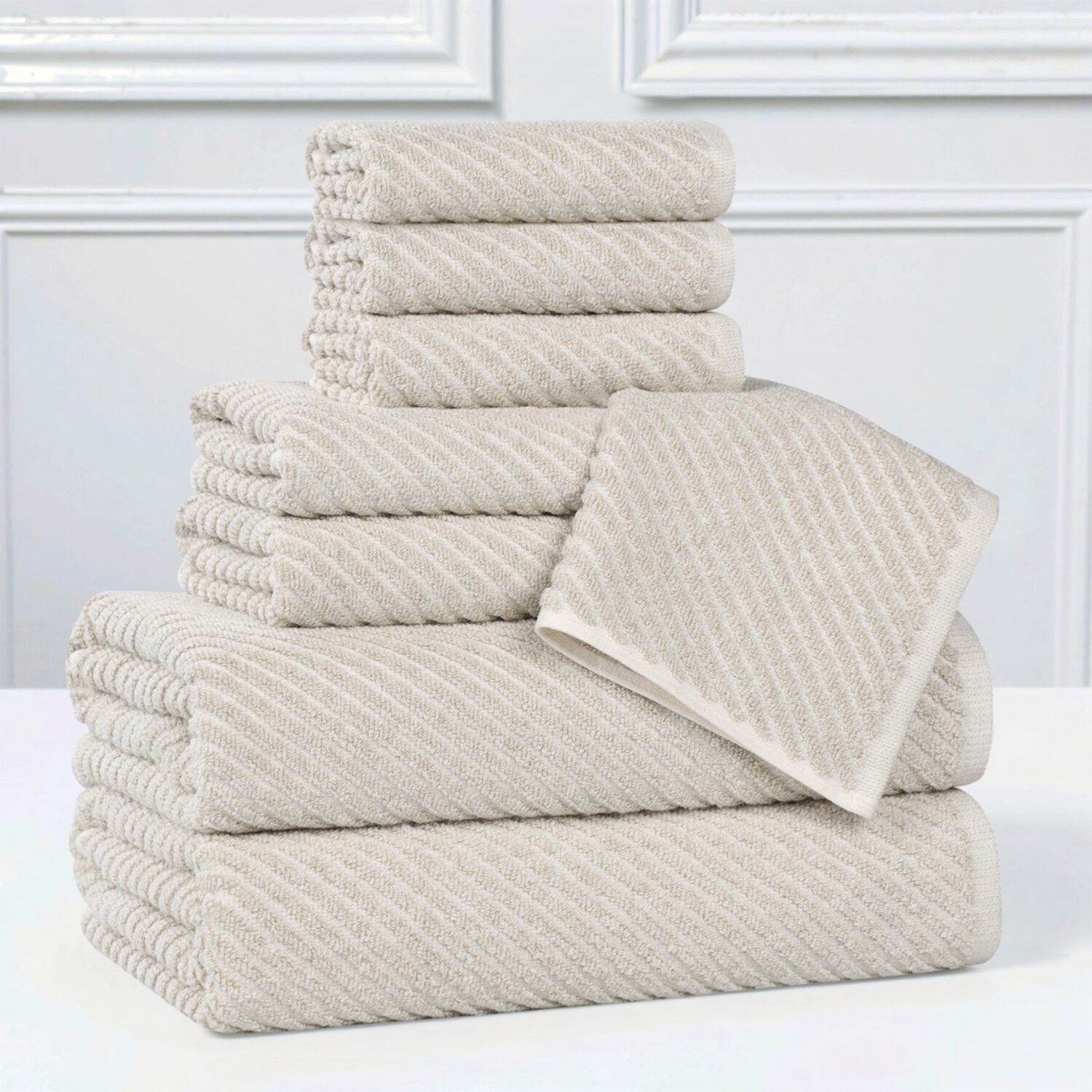 SUPERIOR® Amlia Collection 8-pc. Quick Dry Solid Bath Towel Set