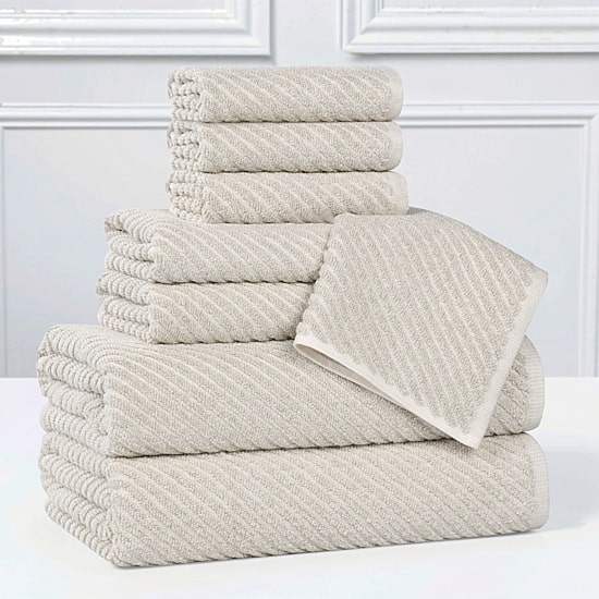 SUPERIOR® Amlia Collection 8-pc. Quick Dry Solid Bath Towel Set
