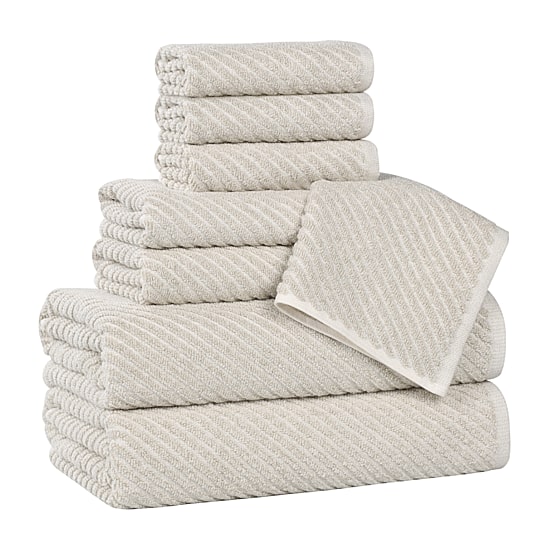 SUPERIOR® Amlia Collection 8-pc. Quick Dry Solid Bath Towel Set