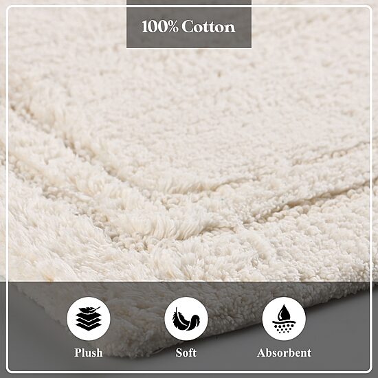 SUPERIOR® Solid Cotton 2-Pc Bath Rug