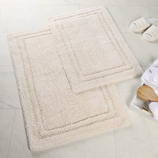 SUPERIOR® Solid Cotton 2-Pc Bath Rug