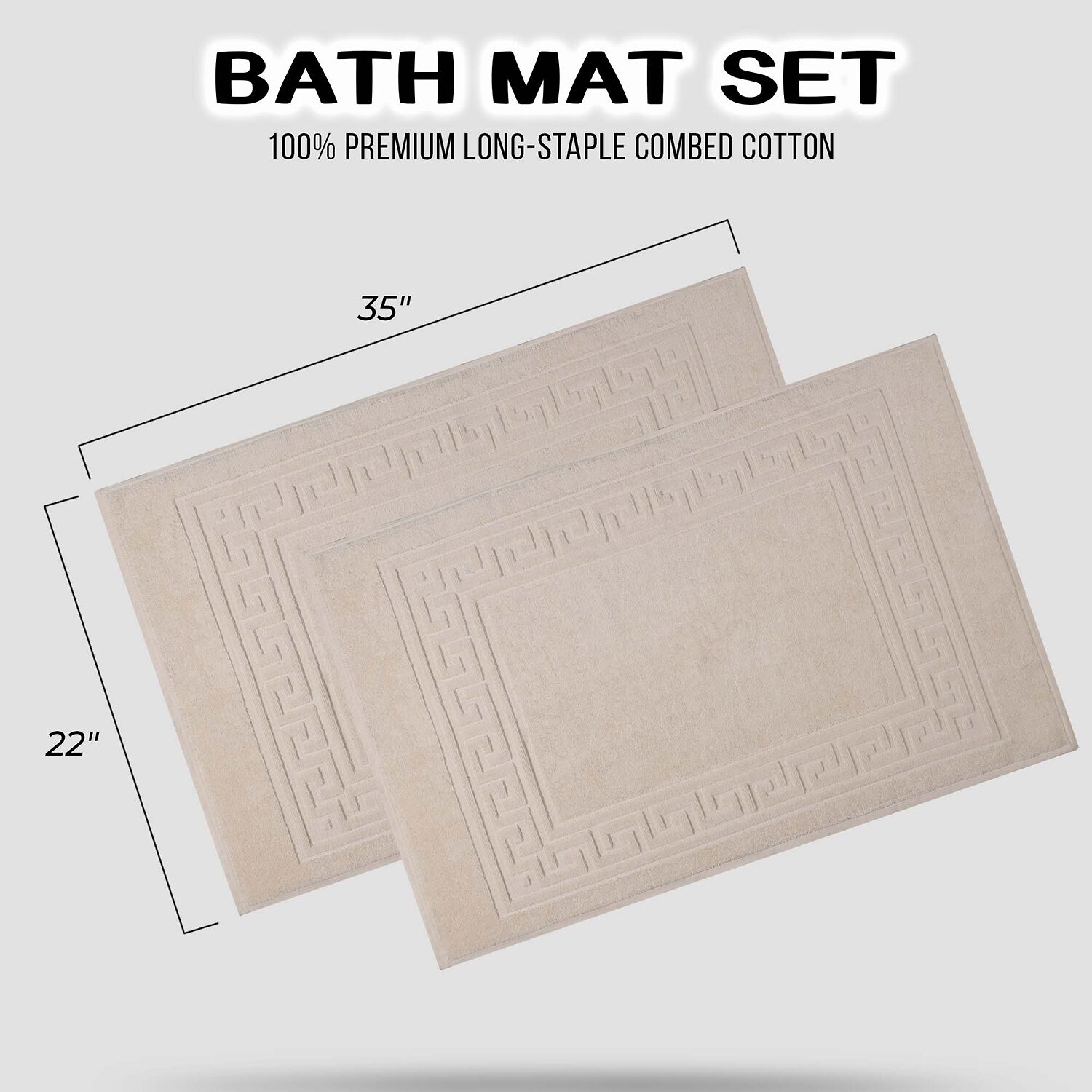 SUPERIOR® Cotton 2-Pc Bath Mat