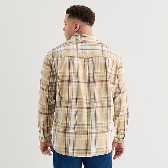 mutual weave Mens Long Sleeve Classic Fit Big and Tall Button-Down Shirt