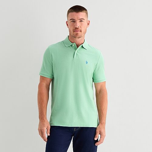 U.S. Polo Assn. Ultimate Pique Mens Classic Fit Short Sleeve Polo Shirt, Small, Green