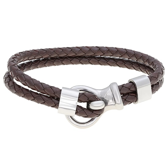 Mens Stainless Steel Wrap Bracelet