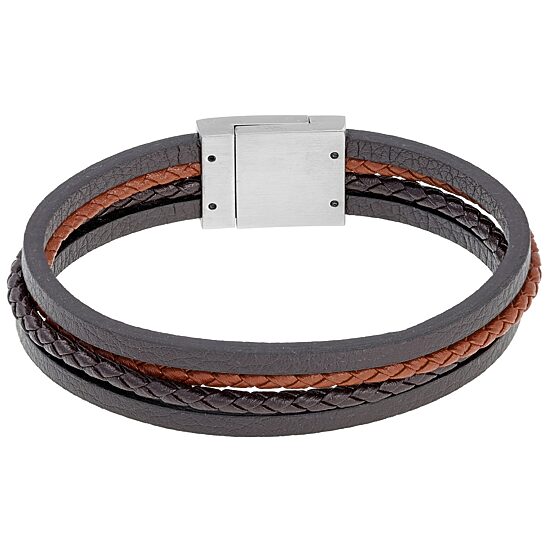 Mens Stainless Steel Wrap Bracelet