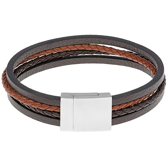 Mens Stainless Steel Wrap Bracelet