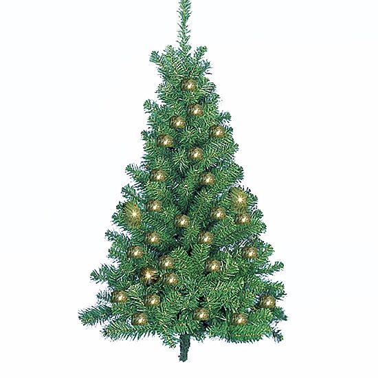 Kurt Adler 36 in. Miniature Pre-Lit Norway Pine Wall Christmas Tree