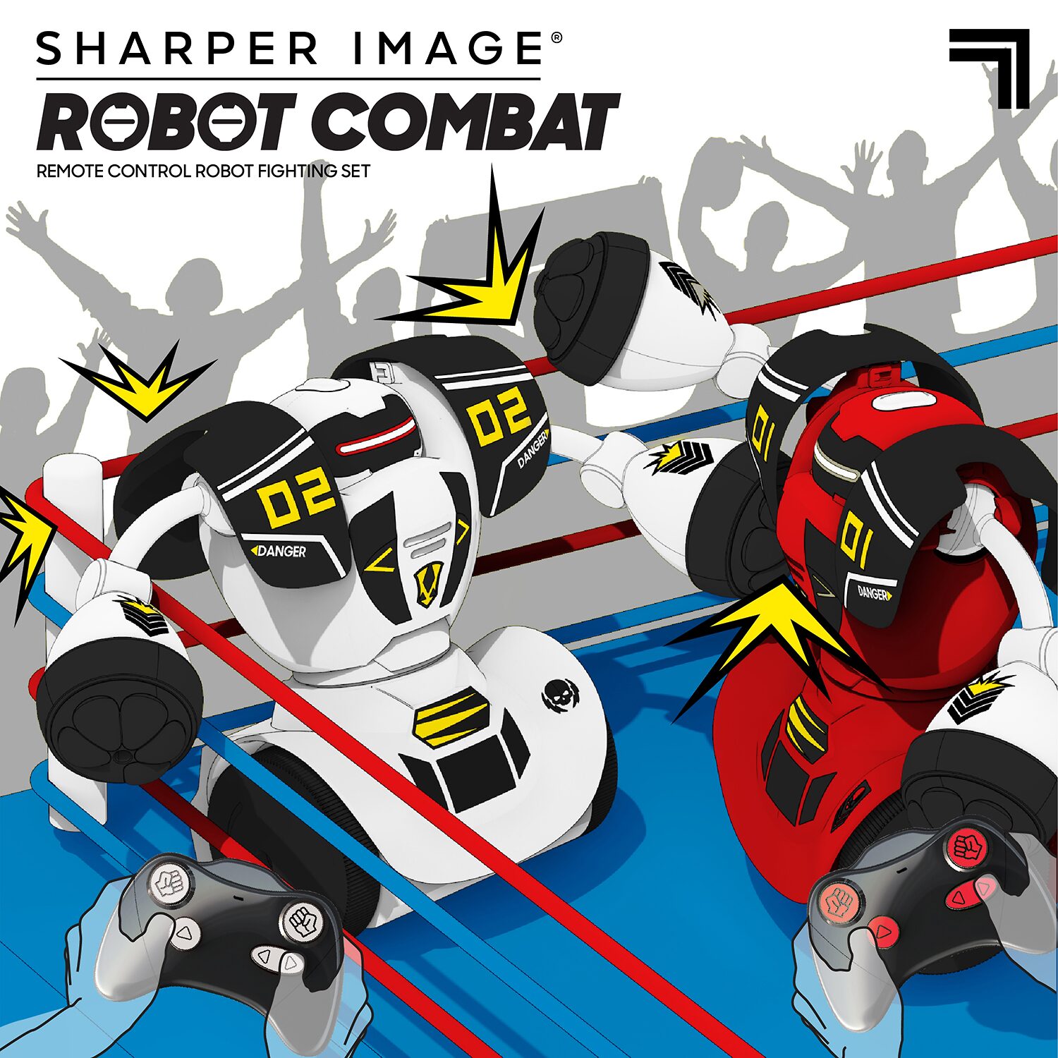 Sharper Image Remote Control Robot Combat Set, Multiplayer RC Toy for Kids