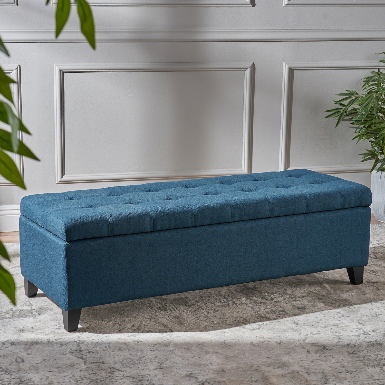 Mission Tufted Upholstered Ottoman
