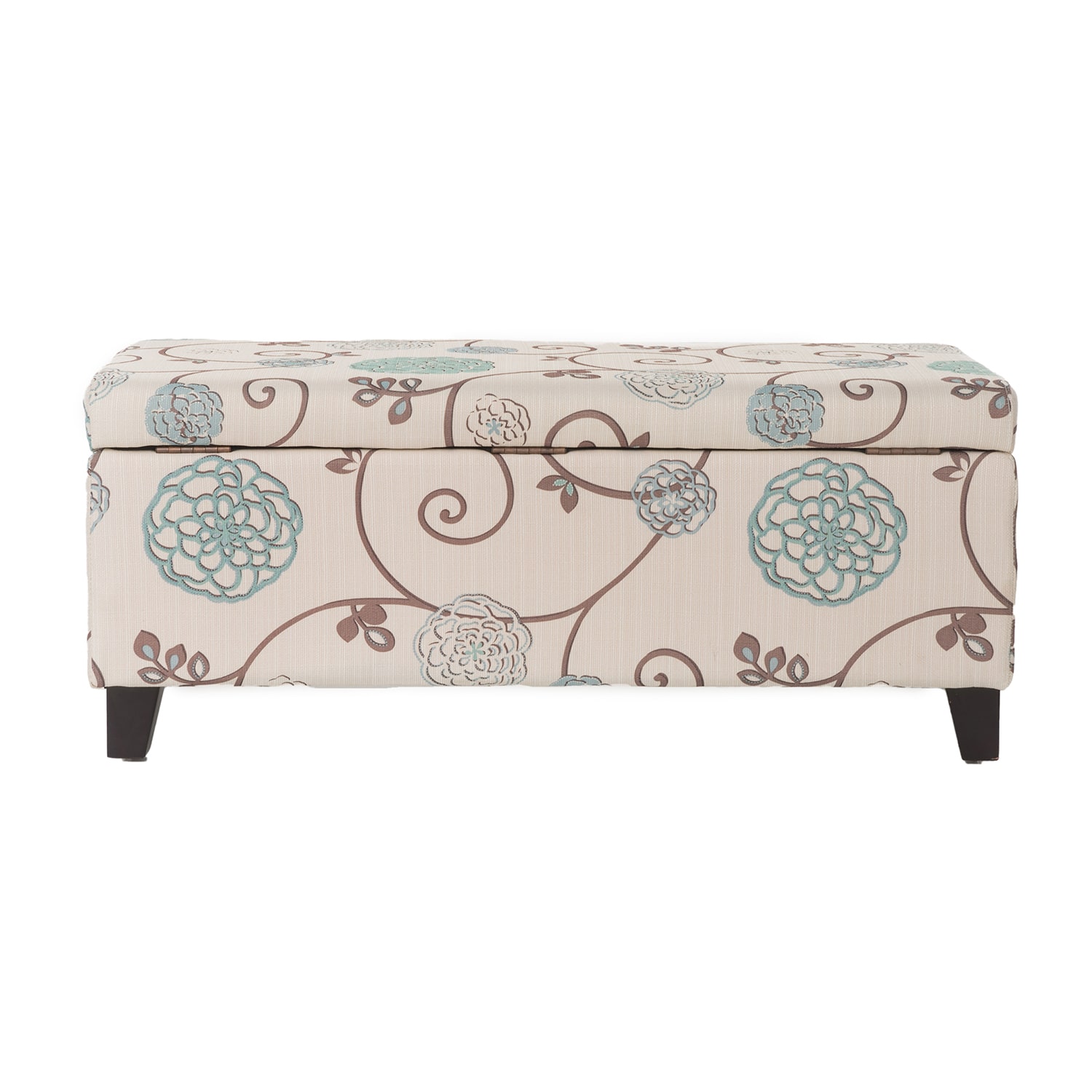 Breanna Tufted Upholstered Floral Ottoman