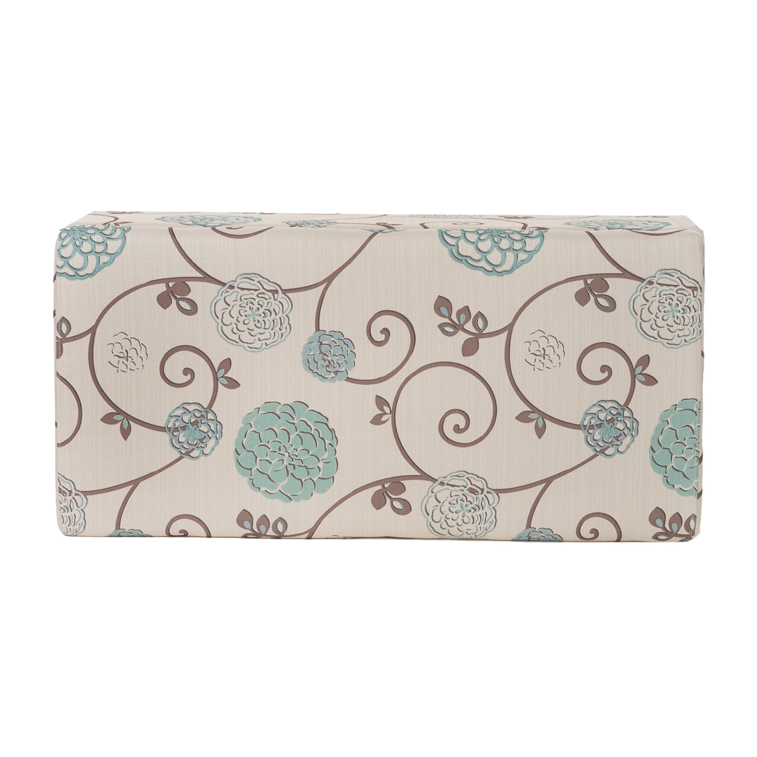 Breanna Tufted Upholstered Floral Ottoman