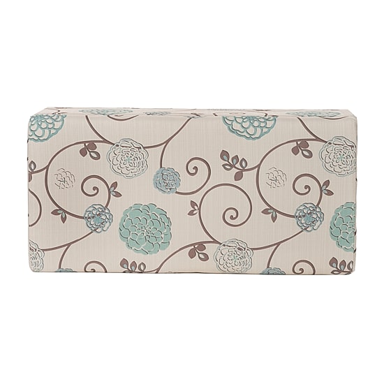 Breanna Tufted Upholstered Floral Ottoman