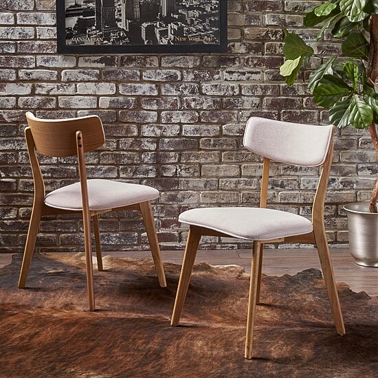 Chazz 2-pc. Upholstered Side Chair in Light Beige