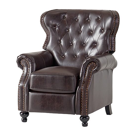 Walder Tufted Roll-Arm Recliner