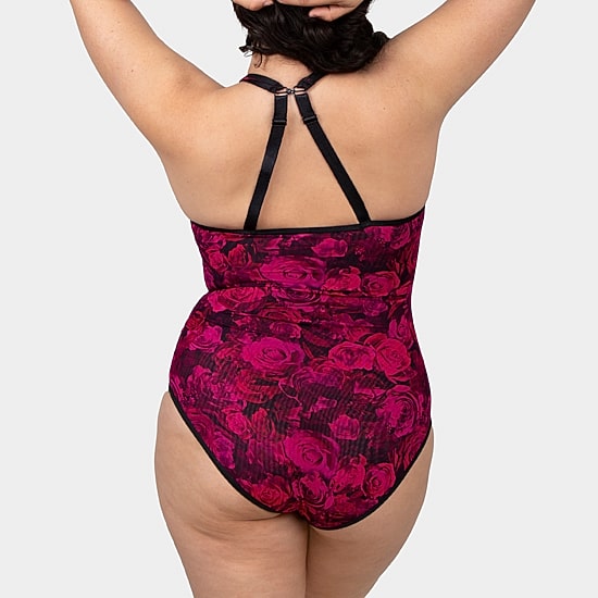 Curvy Couture Sheer Mesh Bodysuit- 1372