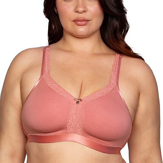 Curvy Couture Cotton Luxe Unlined Underwire Bra-1010