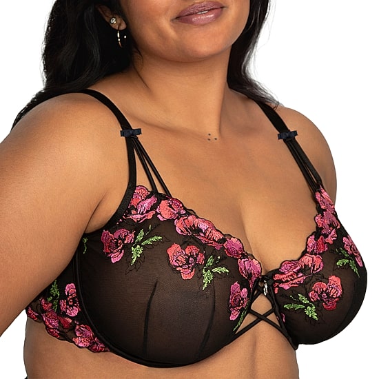 Curvy Couture Embroidery Unlined Balconette-1613