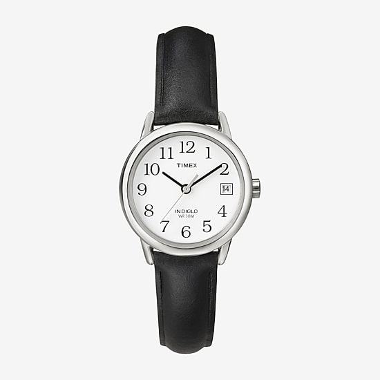 Timex® Easy Reader Womens Black Strap Watch