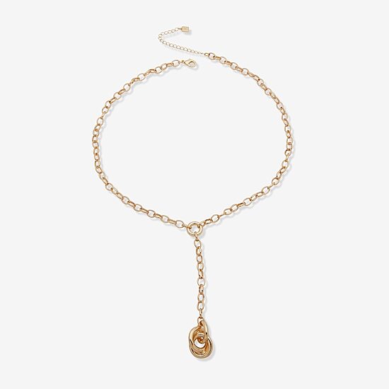 Worthington Gold Tone Womens 22 Inch Y Necklace
