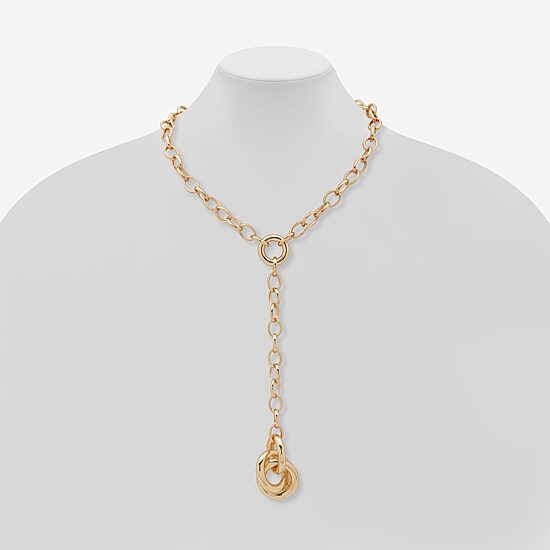 Worthington Gold Tone Womens 22 Inch Y Necklace