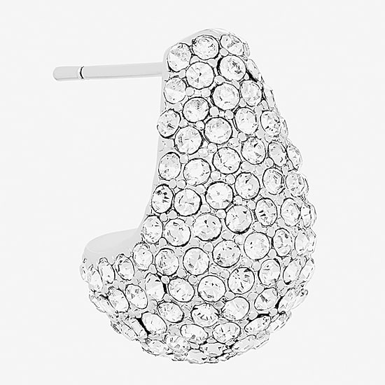 Sparkle Allure Womens Crystal Pure Silver Over Brass Drop Earrings