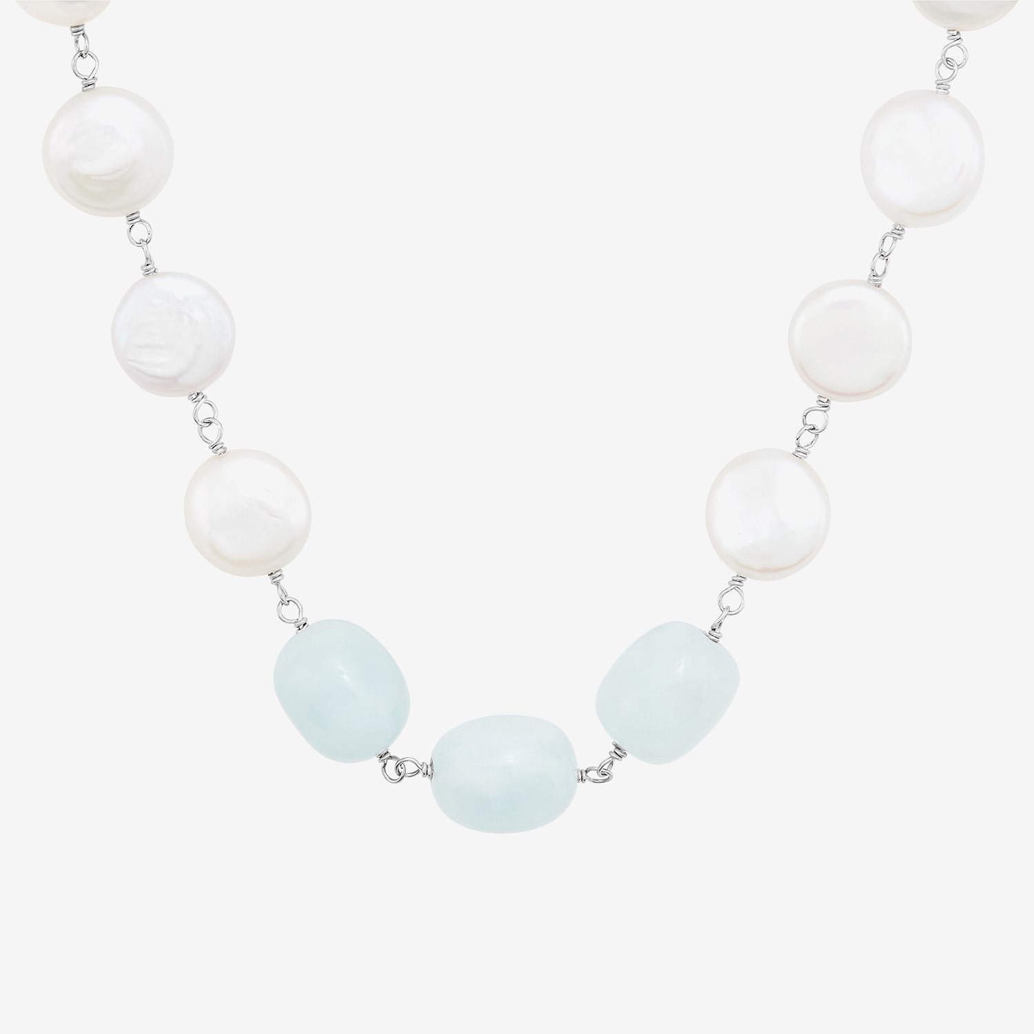 Limited Quantities! Womens White Sterling Silver Inch Strand Necklace