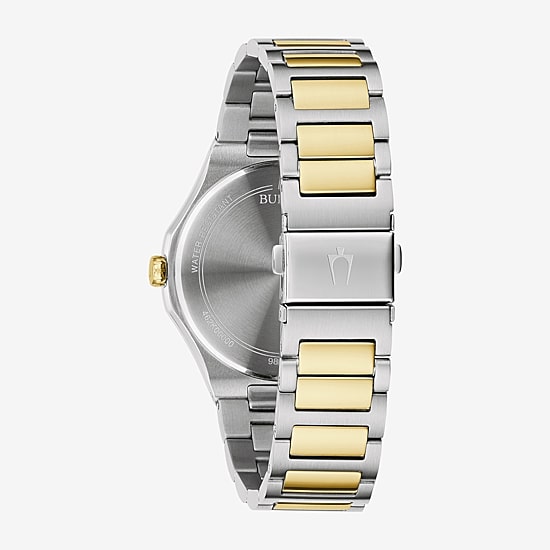 Bulova Mens Two Tone Stainless Steel Bracelet Watch 98b440