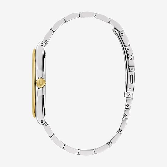 Bulova Mens Two Tone Stainless Steel Bracelet Watch 98b440