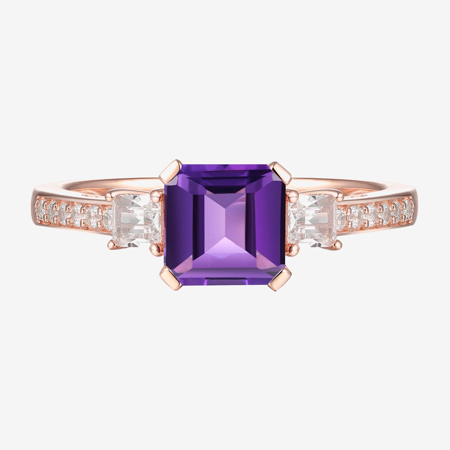 Womens Gemstone 14K Gold Over Silver Halo Delicate Cocktail Ring