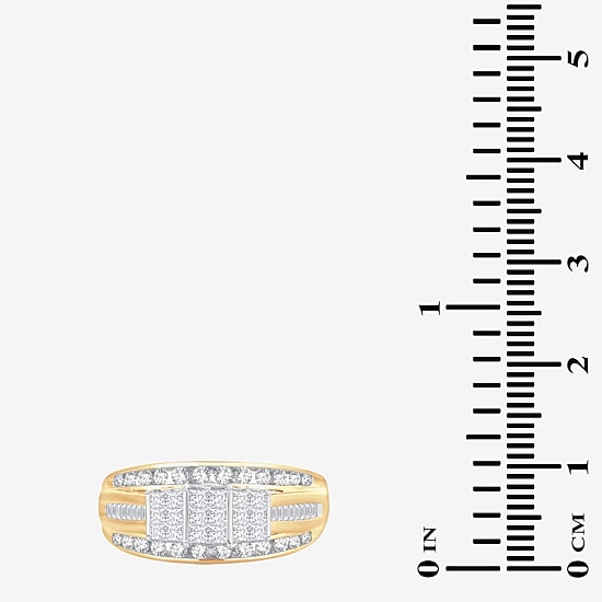 Love Lives Forever 1 CT.T.W. Natural Diamond Side Stone 3-Stone Engagement Ring in 10K or 14K Gold