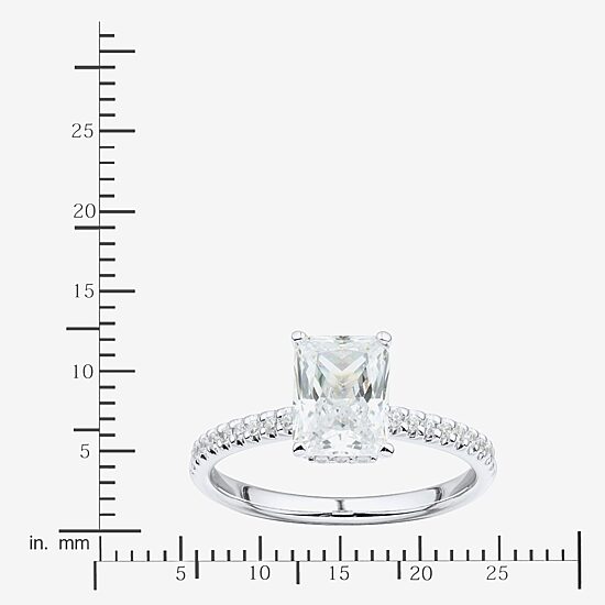 (H-I / Si1-Si2) Womens 1 3/4 CT. T.W. Lab Grown White Diamond 10K Gold Side Stone Engagement Ring