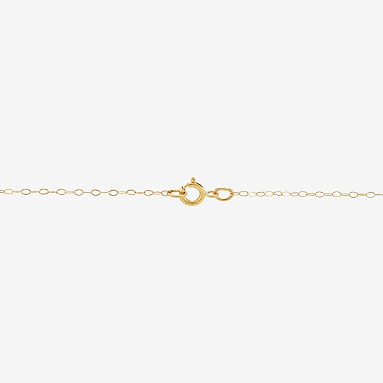 Womens 10K Two Tone Gold Butterfly 18 Inch Pendant Necklace