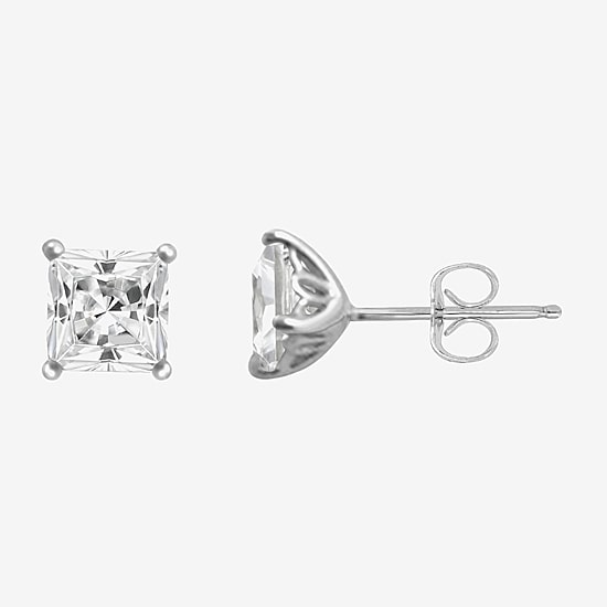 DiamonArt® 1 CT. T.W. Cubic Zirconia Sterling Silver Stud Earrings