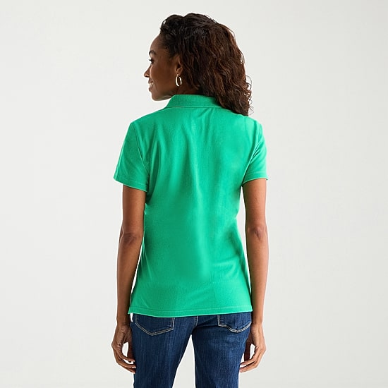 St. John's Bay Womens Tall Short Sleeve Polo Shirt